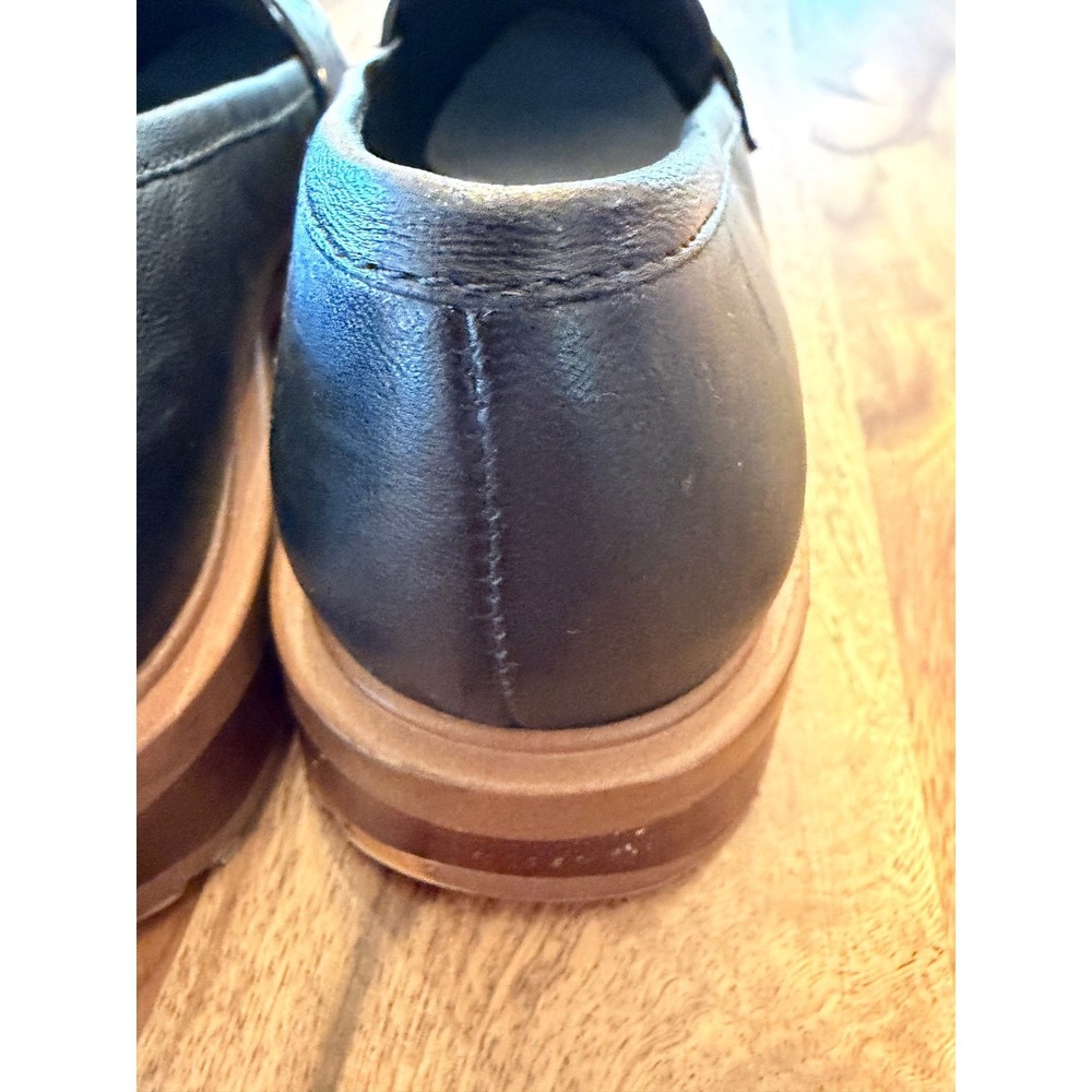Franco Sarto Womens Carol Leather Penny Loafers Black Tan Size 6.5M - Picture 8 of 10